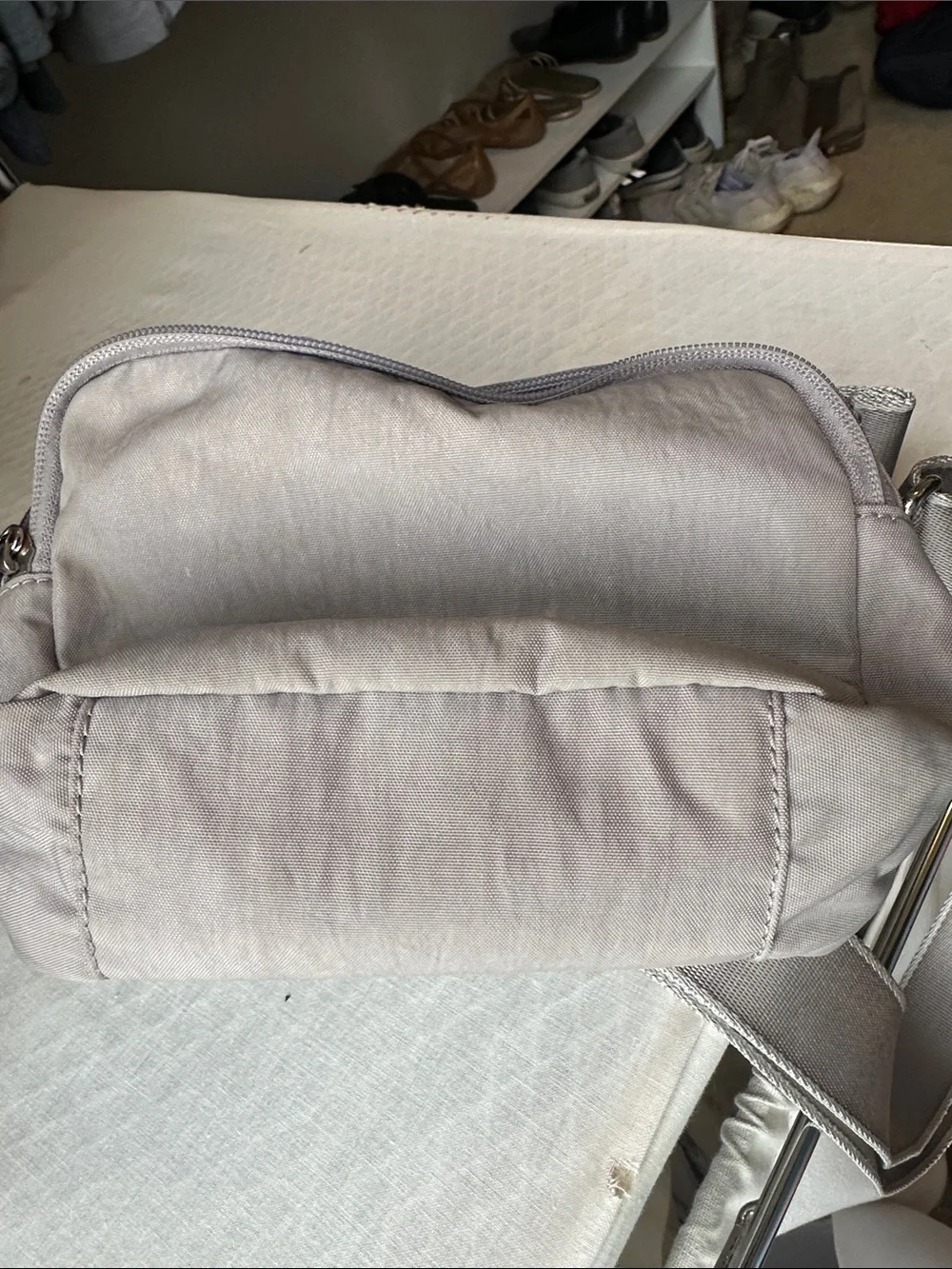 Gray Crossbody Shoulder Bag - Compact Everyday Men’s Bag